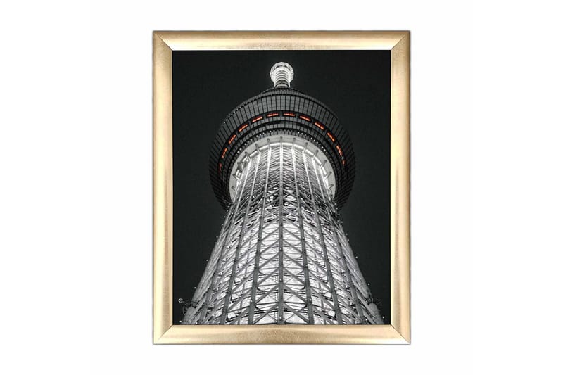 Tavla Building med Ram Flerfärgad, 23,5x28,5 cm