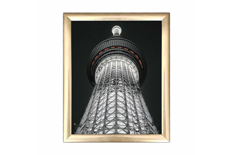 Tavla Building med Ram Flerfärgad, 23,5x28,5 cm