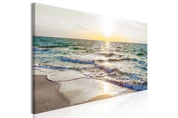 Tavla Calm Waves (1 Part) Narrow Grey 120x40 - Inredning - Tavlor & konst - Canvastavlor