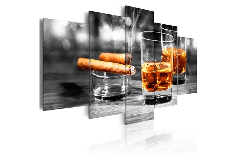 Tavla Cigars And Whiskey 200x100 - Artgeist sp. z o. o. - Canvastavlor