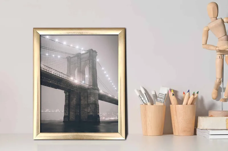 Tavla City med Ram Flerfärgad - 23,5x28,5 cm - Inredning - Tavlor & konst