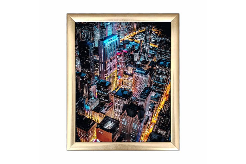 Tavla City med Ram Flerfärgad - 23,5x28,5 cm - Inredning - Tavlor & konst