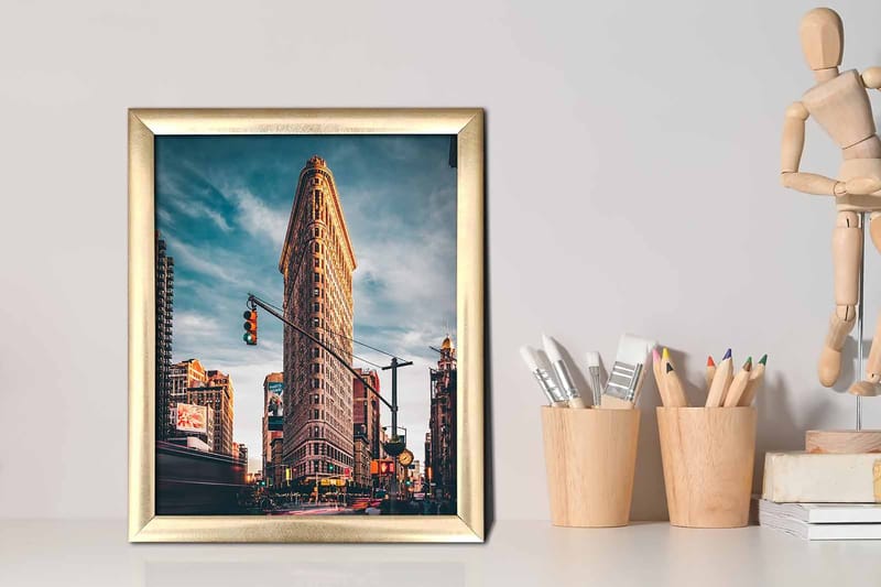 Tavla City med Ram Flerfärgad - 23,5x28,5 cm - Inredning - Tavlor & konst