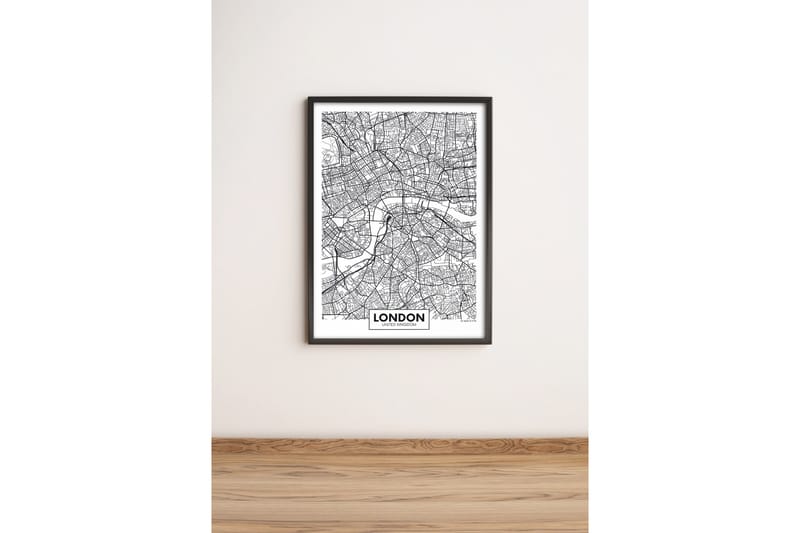 Tavla City med Ram Flerfärgad - 36x51 cm - Inredning - Tavlor & konst