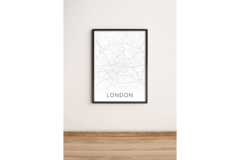 Tavla City med Ram Flerfärgad, 36x51 cm