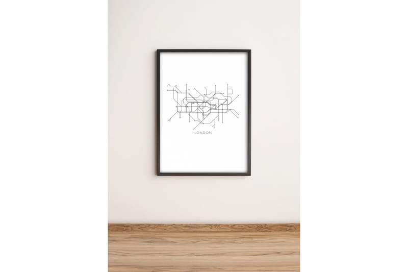 Tavla City med Ram Flerfärgad - 36x51 cm - Inredning - Tavlor & konst