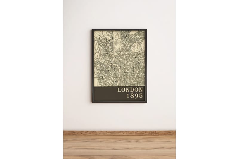 Tavla City med Ram Flerfärgad - 36x51 cm - Inredning - Tavlor & konst