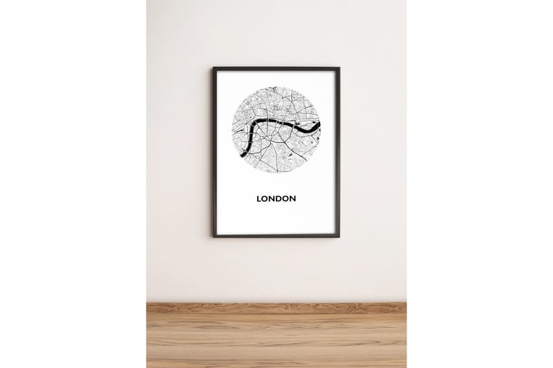 Tavla City med Ram Flerfärgad - 36x51 cm - Inredning - Tavlor & konst