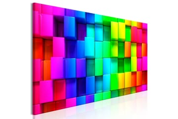 Tavla Colourful Cubes 5 Parts Narrow 225x90 - Artgeist sp. z o. o. - Inredning - Tavlor & konst - Canvastavlor