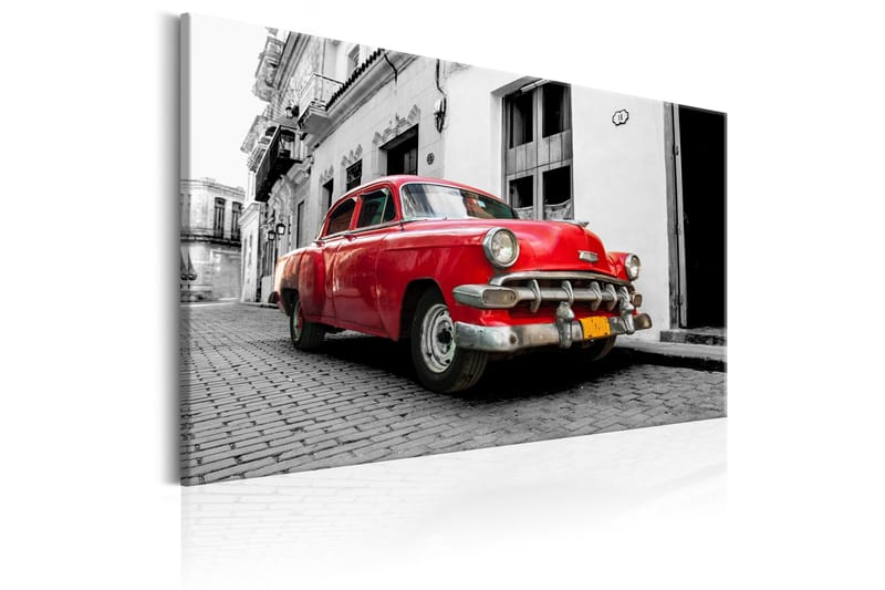 Tavla Cuban Classic Car (Red) 90x60 - Artgeist sp. z o. o. - Inredning - Tavlor & konst - Canvastavlor