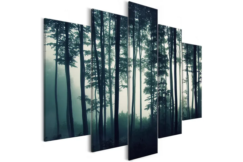 Tavla Dark Forest 5 Parts Wide 100x50, Artgeist sp. z o. o.