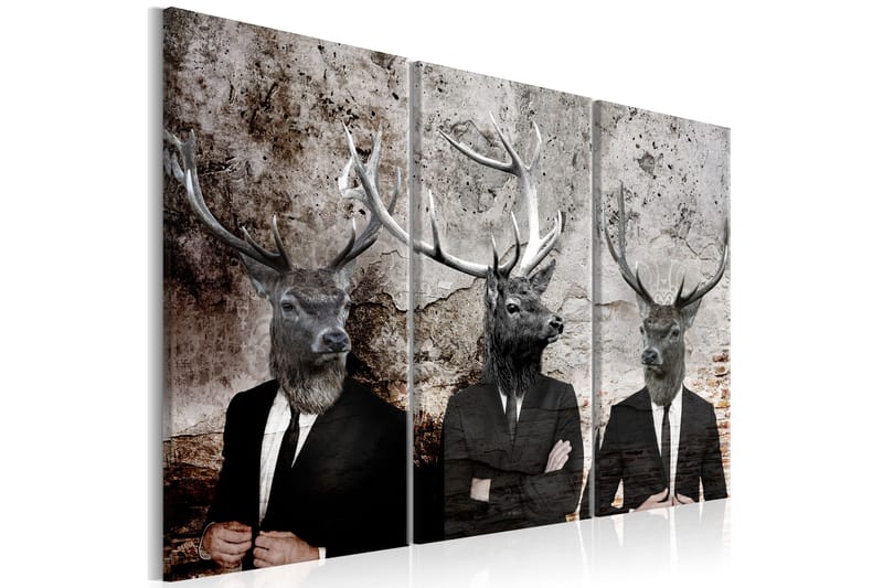 Tavla Deer In Suits 120x80, Artgeist sp. z o. o.