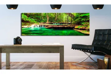 Tavla Emerald Waterfall 150x50 - Artgeist sp. z o. o. - Inredning - Tavlor & konst - Canvastavlor