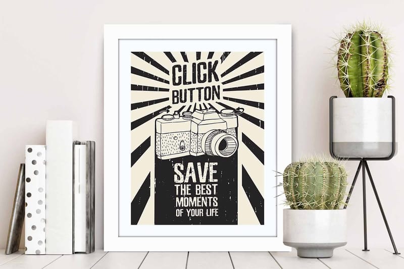 Tavla Entertainment med Ram Flerfärgad - 23,5x28,5 cm - Inredning - Tavlor & konst