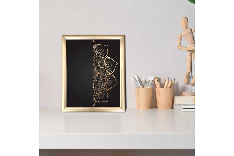 Tavla Floral med Ram Flerfärgad - 23,5x28,5 cm - Inredning - Tavlor & konst