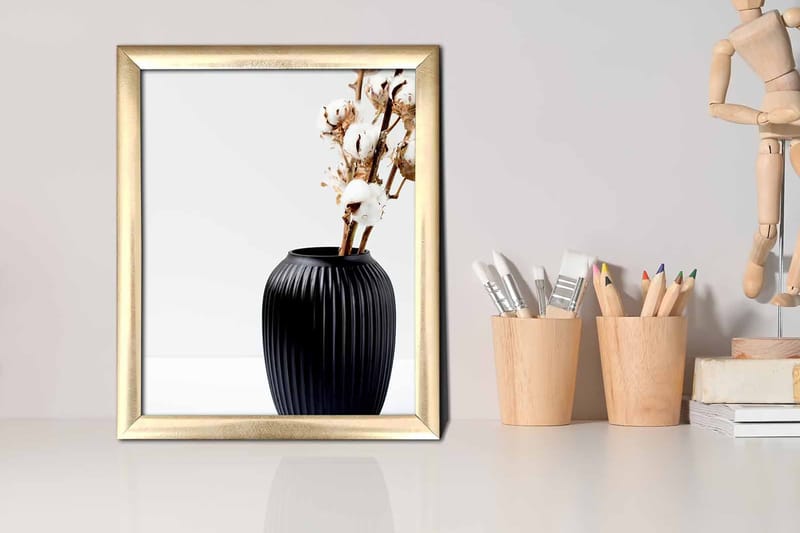 Tavla Floral med Ram Flerfärgad - 23,5x28,5 cm - Inredning - Tavlor & konst