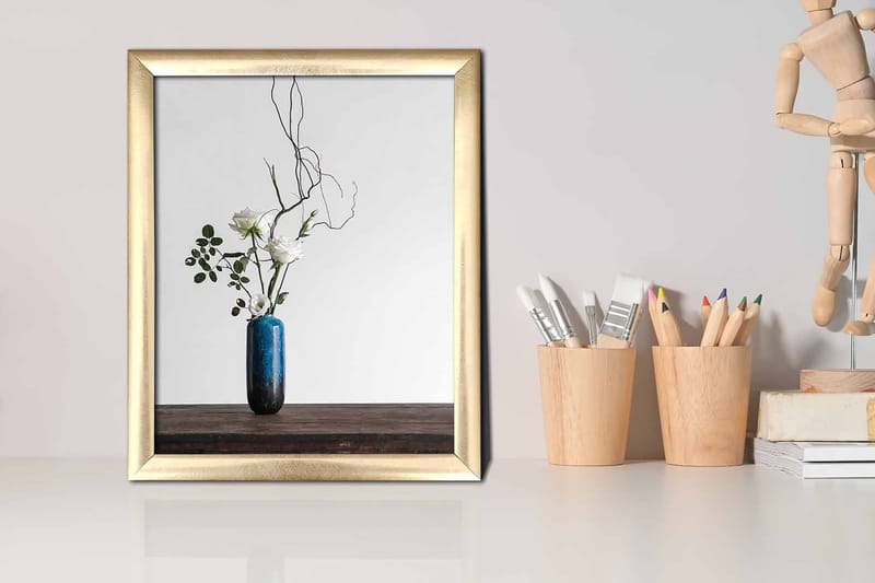 Tavla Floral med Ram Flerfärgad - 23,5x28,5 cm - Inredning - Tavlor & konst