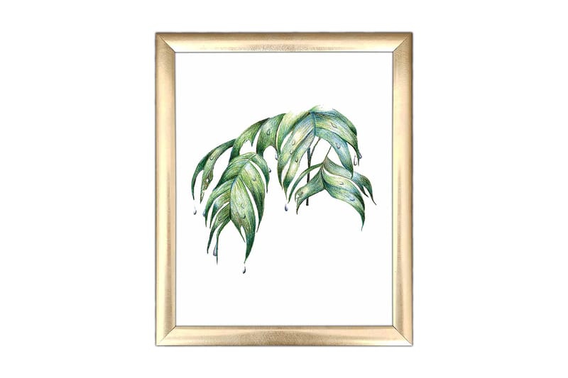 Tavla Floral med Ram Flerfärgad - 23,5x28,5 cm - Inredning - Tavlor & konst