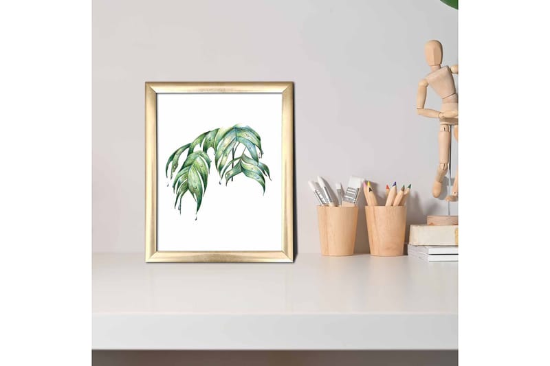 Tavla Floral med Ram Flerfärgad - 23,5x28,5 cm - Inredning - Tavlor & konst