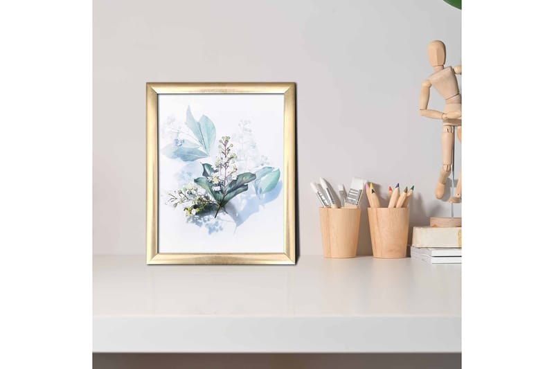 Tavla Floral med Ram Flerfärgad - 23,5x28,5 cm - Inredning - Tavlor & konst