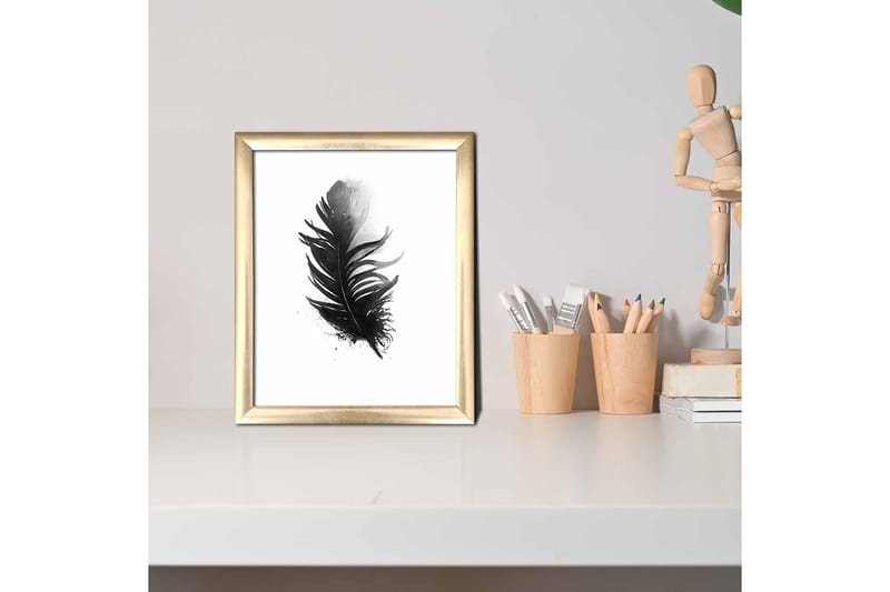 Tavla Floral med Ram Flerfärgad - 23,5x28,5 cm - Inredning - Tavlor & konst