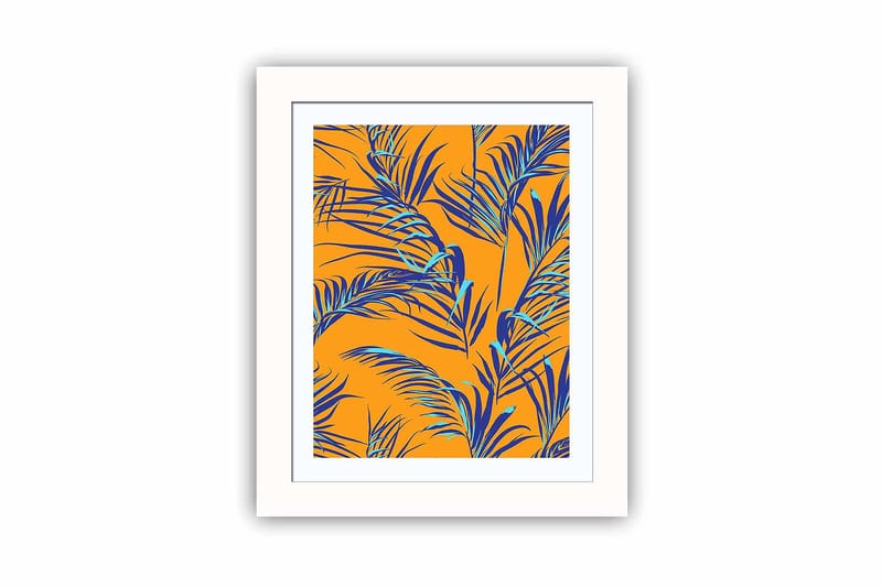 Tavla Floral med Ram Flerfärgad - 23,5x28,5 cm - Inredning - Tavlor & konst