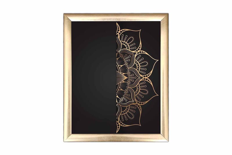 Tavla Floral med Ram Flerfärgad - 23,5x28,5 cm - Inredning - Tavlor & konst