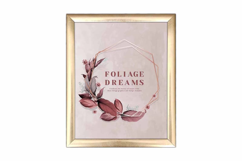 Tavla Floral med Ram Flerfärgad - 23,5x28,5 cm - Inredning - Tavlor & konst