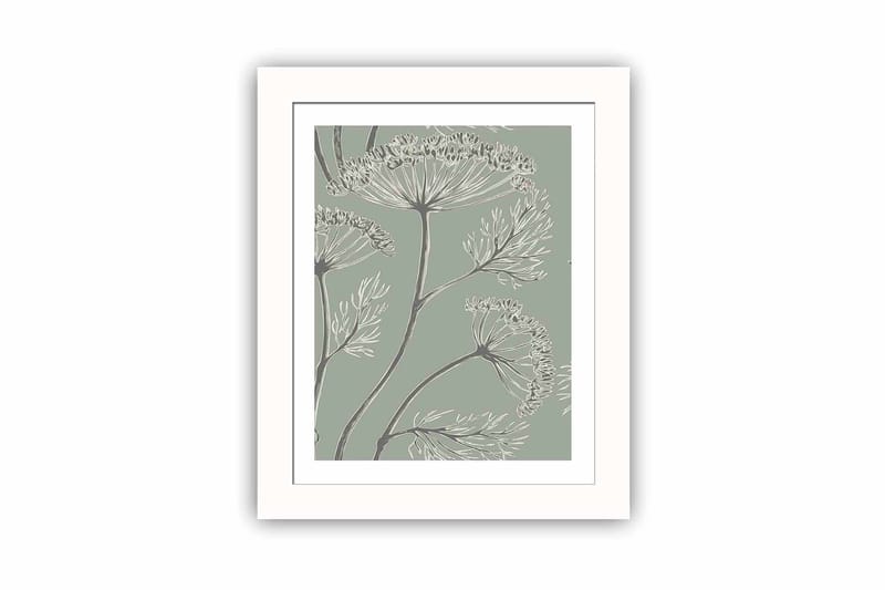 Tavla Floral med Ram Flerfärgad - 23,5x28,5 cm - Inredning - Tavlor & konst