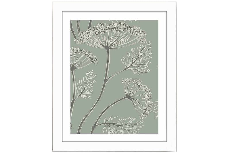 Tavla Floral med Ram Flerfärgad - 23,5x28,5 cm - Inredning - Tavlor & konst