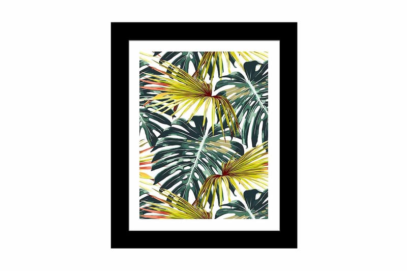 Tavla Floral med Ram Flerfärgad - 23,5x28,5 cm - Inredning - Tavlor & konst