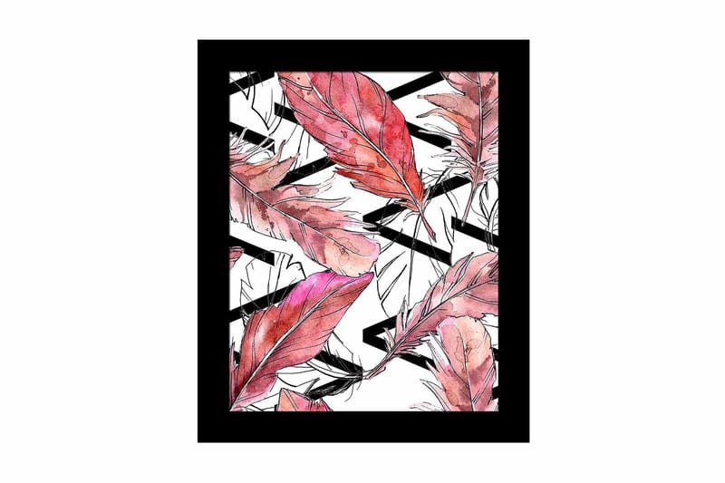 Tavla Floral med Ram Flerfärgad - 23,5x28,5 cm - Inredning - Tavlor & konst