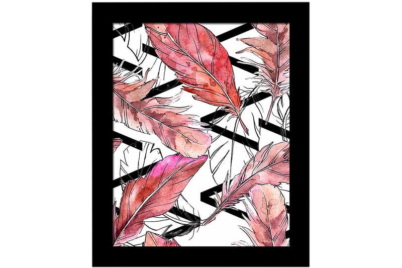 Tavla Floral med Ram Flerfärgad - 23,5x28,5 cm - Inredning - Tavlor & konst