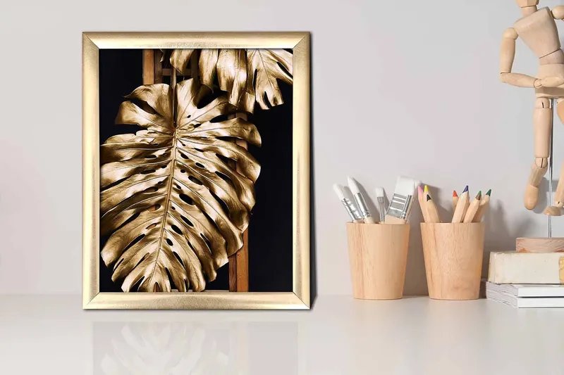 Tavla Floral med Ram Flerfärgad - 23,5x28,5 cm - Inredning - Tavlor & konst