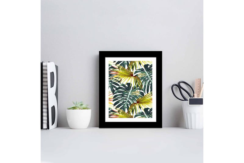 Tavla Floral med Ram Flerfärgad - 23,5x28,5 cm - Inredning - Tavlor & konst