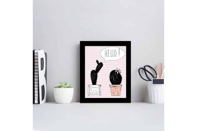 Tavla Floral med Ram Flerfärgad - 23,5x28,5 cm - Inredning - Tavlor & konst