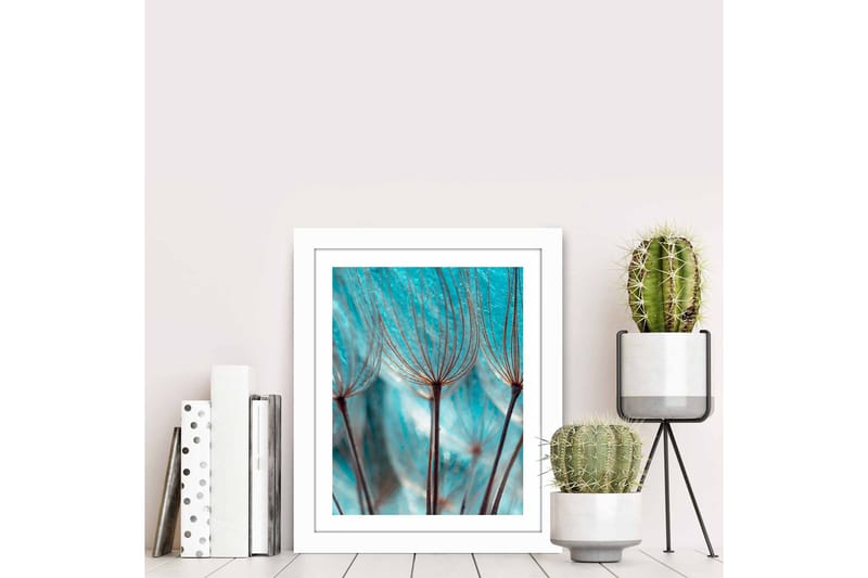 Tavla Floral med Ram Flerfärgad - 23,5x28,5 cm - Inredning - Tavlor & konst