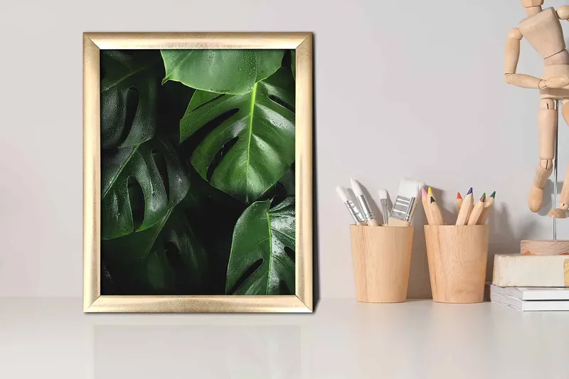 Tavla Floral med Ram Flerfärgad - 23,5x28,5 cm - Inredning - Tavlor & konst