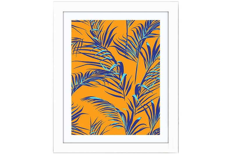 Tavla Floral med Ram Flerfärgad - 23,5x28,5 cm - Inredning - Tavlor & konst