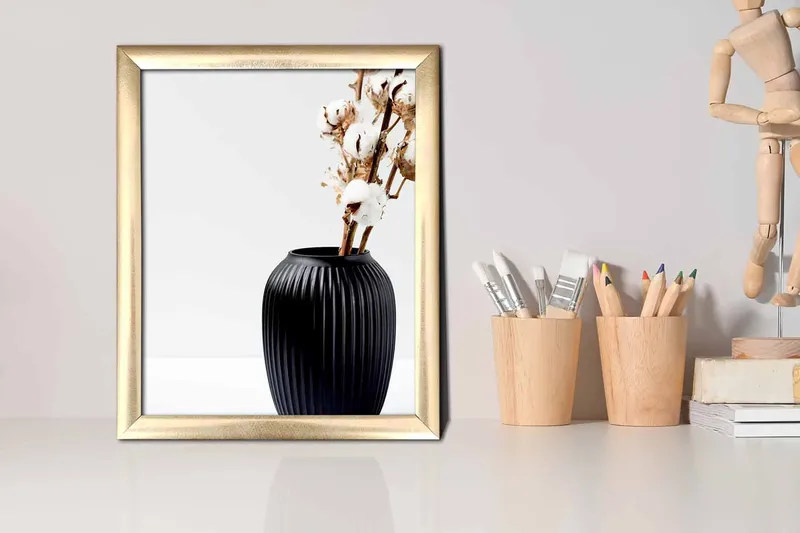 Tavla Floral med Ram Flerfärgad - 23,5x28,5 cm - Inredning - Tavlor & konst