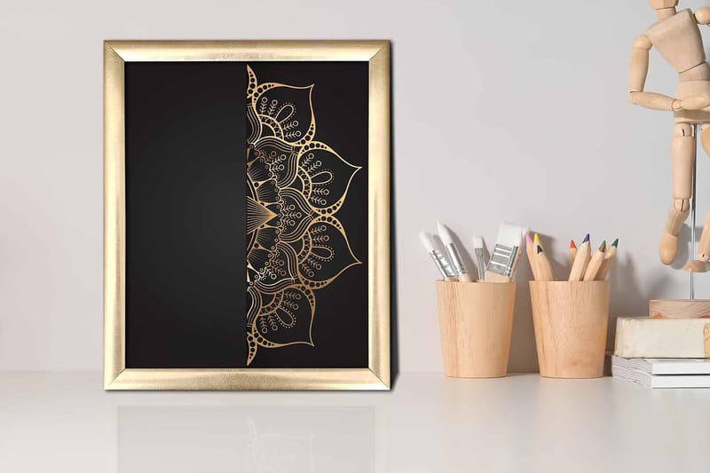 Tavla Floral med Ram Flerfärgad - 23,5x28,5 cm - Inredning - Tavlor & konst