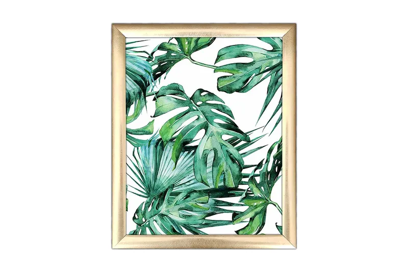 Tavla Floral med Ram Flerfärgad, 23,5x28,5 cm