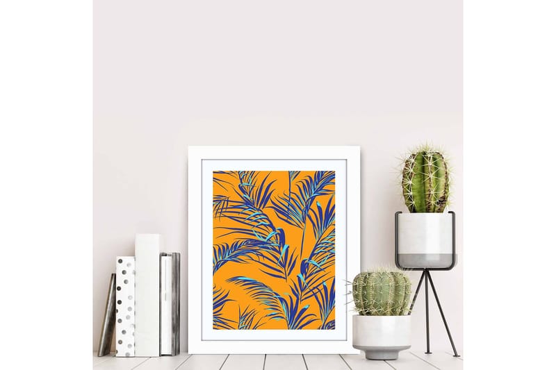 Tavla Floral med Ram Flerfärgad - 23,5x28,5 cm - Inredning - Tavlor & konst