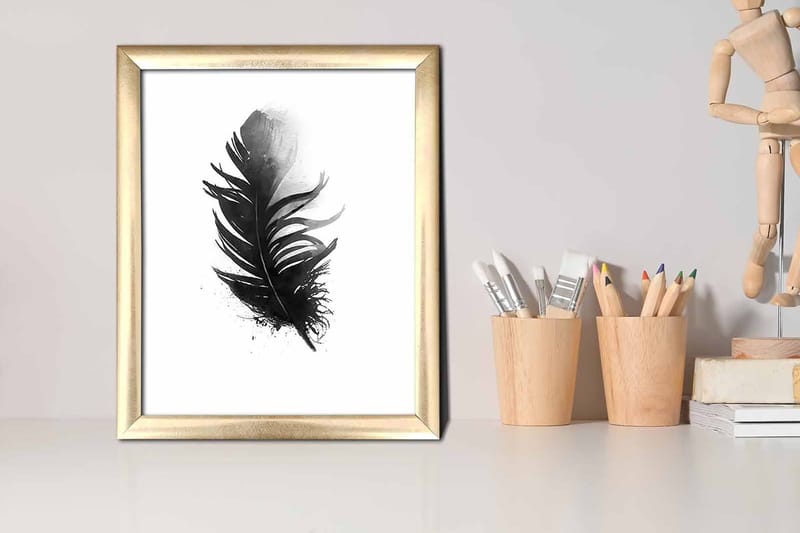 Tavla Floral med Ram Flerfärgad - 23,5x28,5 cm - Inredning - Tavlor & konst