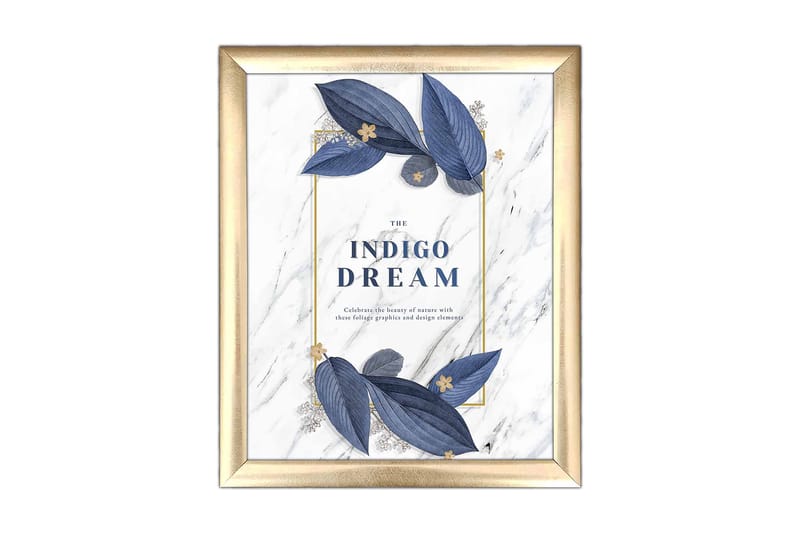 Tavla Floral med Ram Flerfärgad, 23,5x28,5 cm