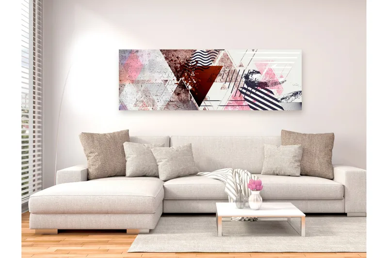 Tavla Geometric Background (1 Part) Narrow 150x50, Artgeist sp. z o. o.