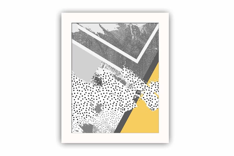 Tavla Geometric med Ram Flerfärgad - 23,5x28,5 cm - Inredning - Tavlor & konst