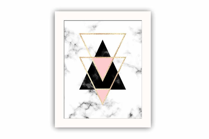 Tavla Geometric med Ram Flerfärgad - 23,5x28,5 cm - Inredning - Tavlor & konst