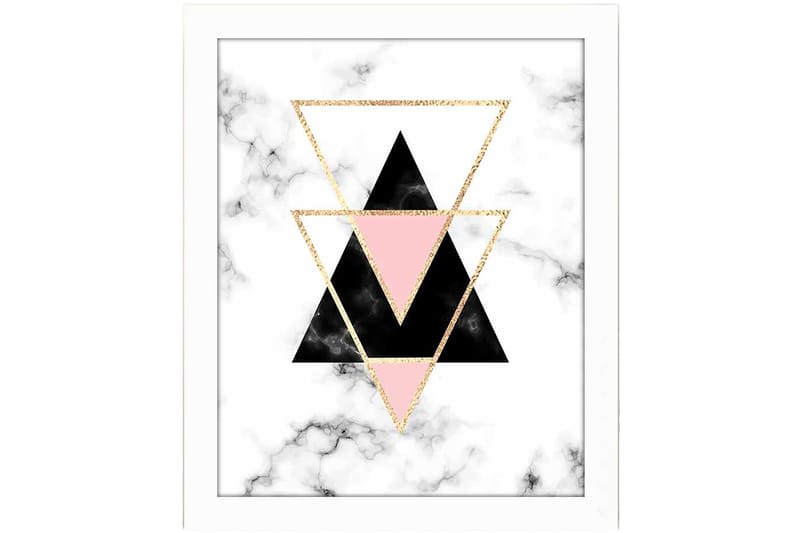 Tavla Geometric med Ram Flerfärgad - 23,5x28,5 cm - Inredning - Tavlor & konst