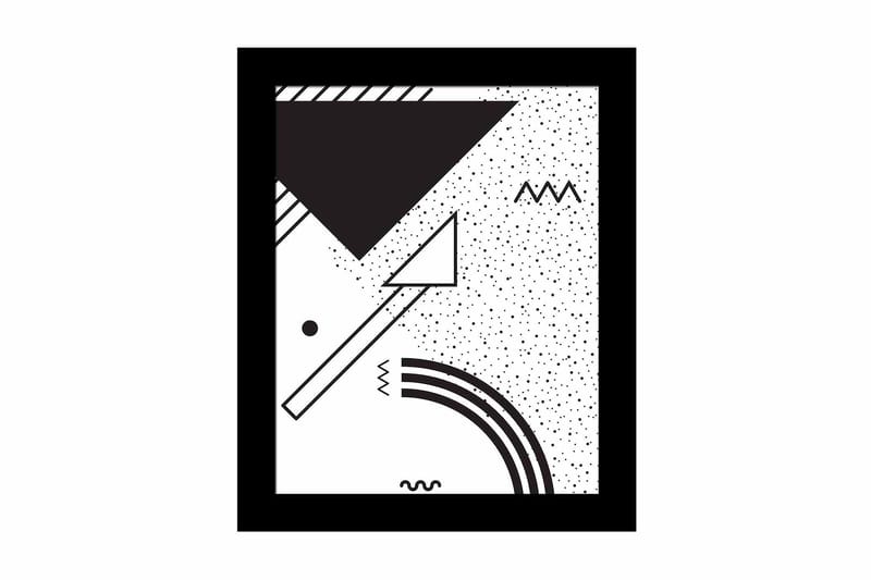 Tavla Geometric med Ram Flerfärgad - 23,5x28,5 cm - Inredning - Tavlor & konst